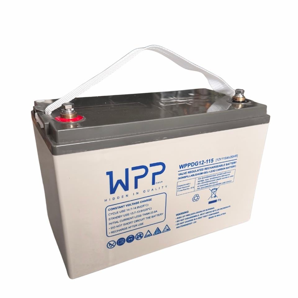 WPP 12V 115 AH VRLA-AGM-LEAD CARBON-JEL AKÜ 20 HR (330*173*212) (31.4 KG)