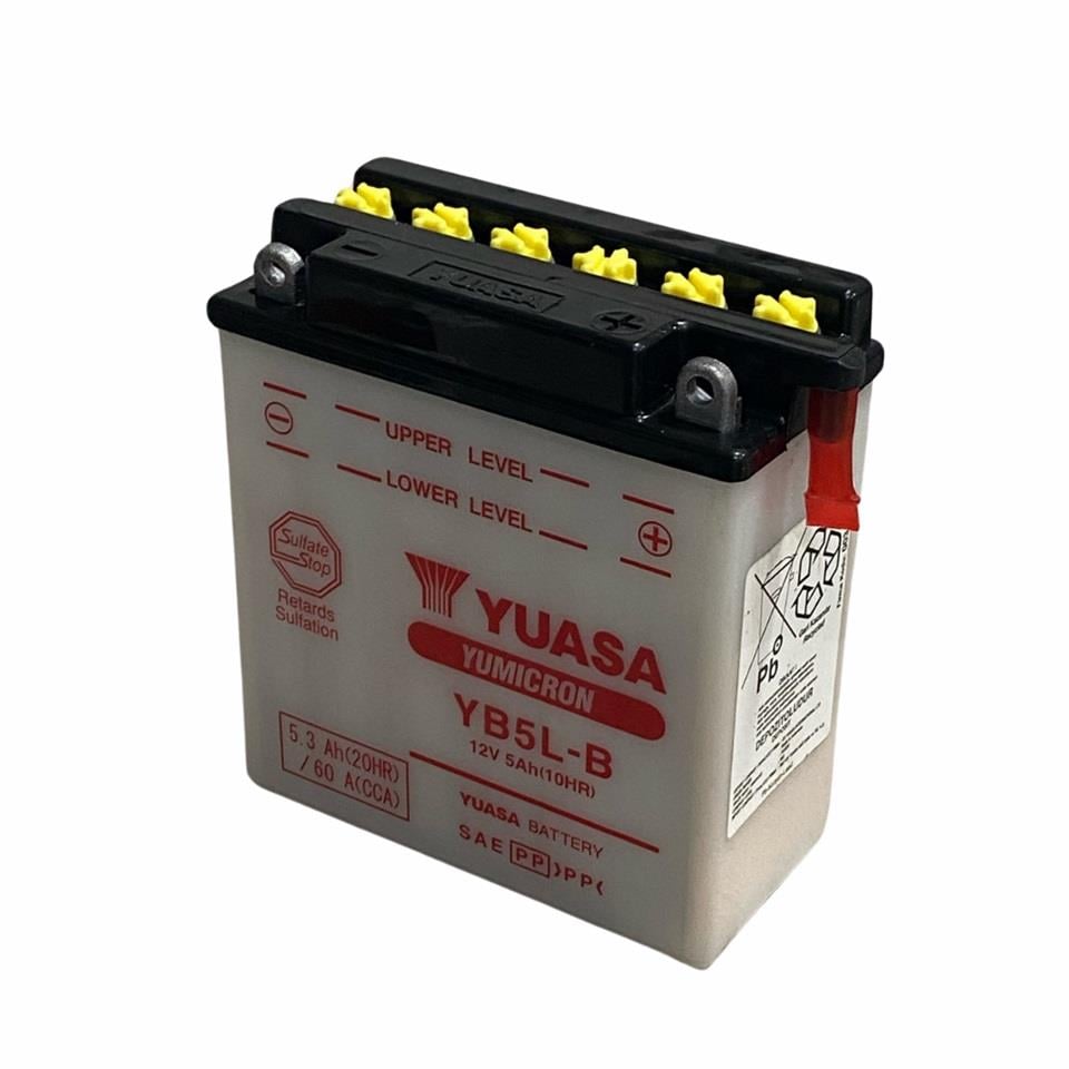 YUASA 12V 5 AH MOTOSİKLET AKÜSÜ 65 A (EN) (121*61*131) (YB5L-B/12N5-3B)