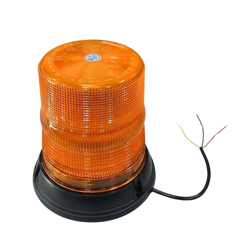 12V-24V ÇAKAR TEPE LAMBA 60 LEDLİ ÇAKMAK FİŞLİ SARI (7 FONKSİYONLU) (180*130 MM)