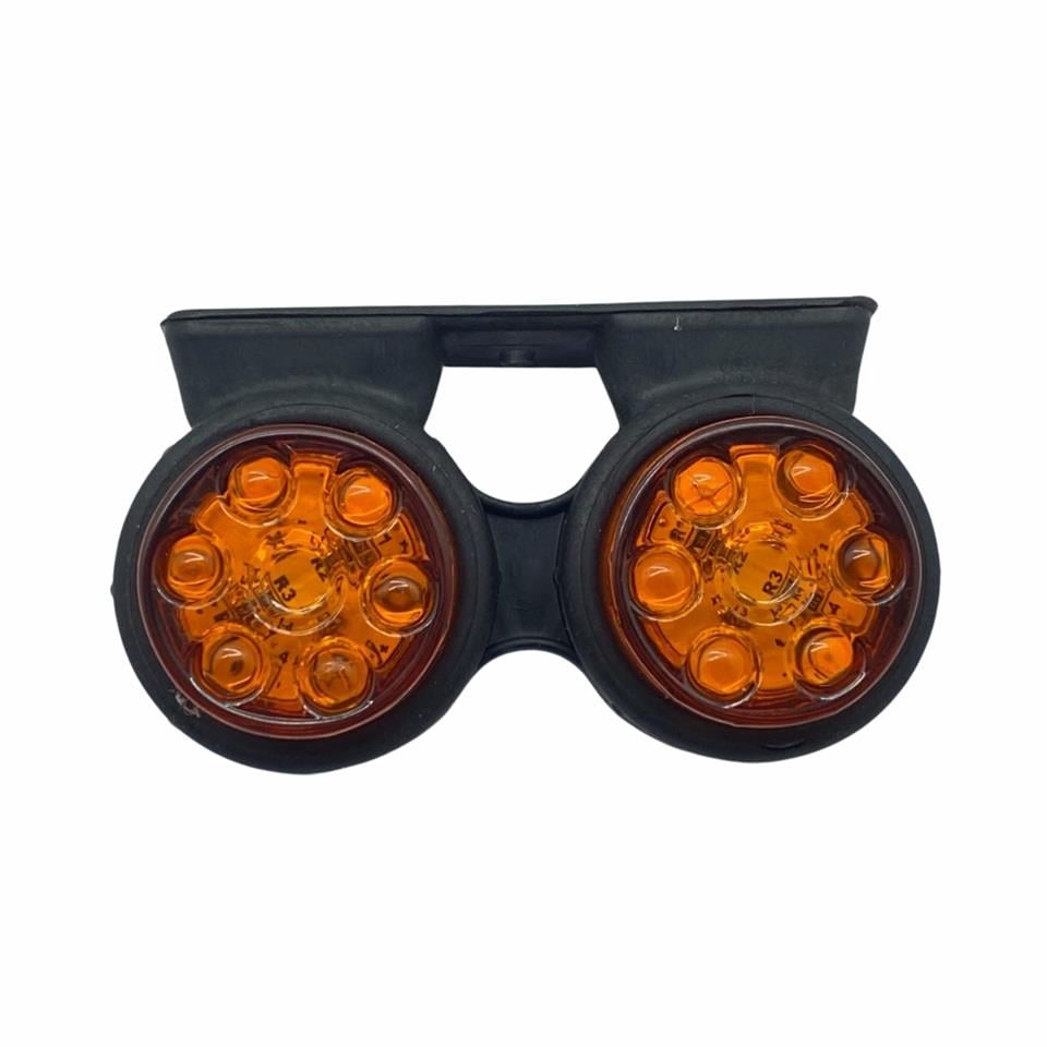 12V-24V TAKOZ LAMBASI MİNİ SARI-SARI (12 LEDLİ) (92*52 MM) (ÇİFTLİ)