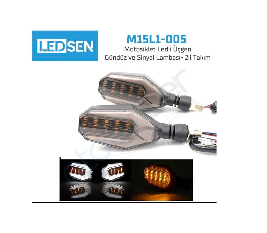 MOTOSİKLET LEDLİ ÜÇGEN GÜNDÜZ VE SİNYAL LAMBASI