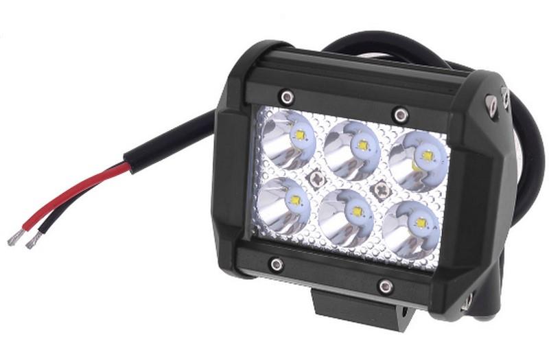 12V-24V ÇALIŞMA LAMBASI DİKDÖRTGEN LED 6500K (6 X 3W) (96*80 MM)