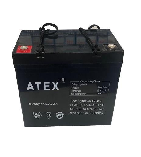 ATEX 12V 55 AH ENGELLİ ARAÇ AKÜSÜ (230*138*229) (16.70 KG)