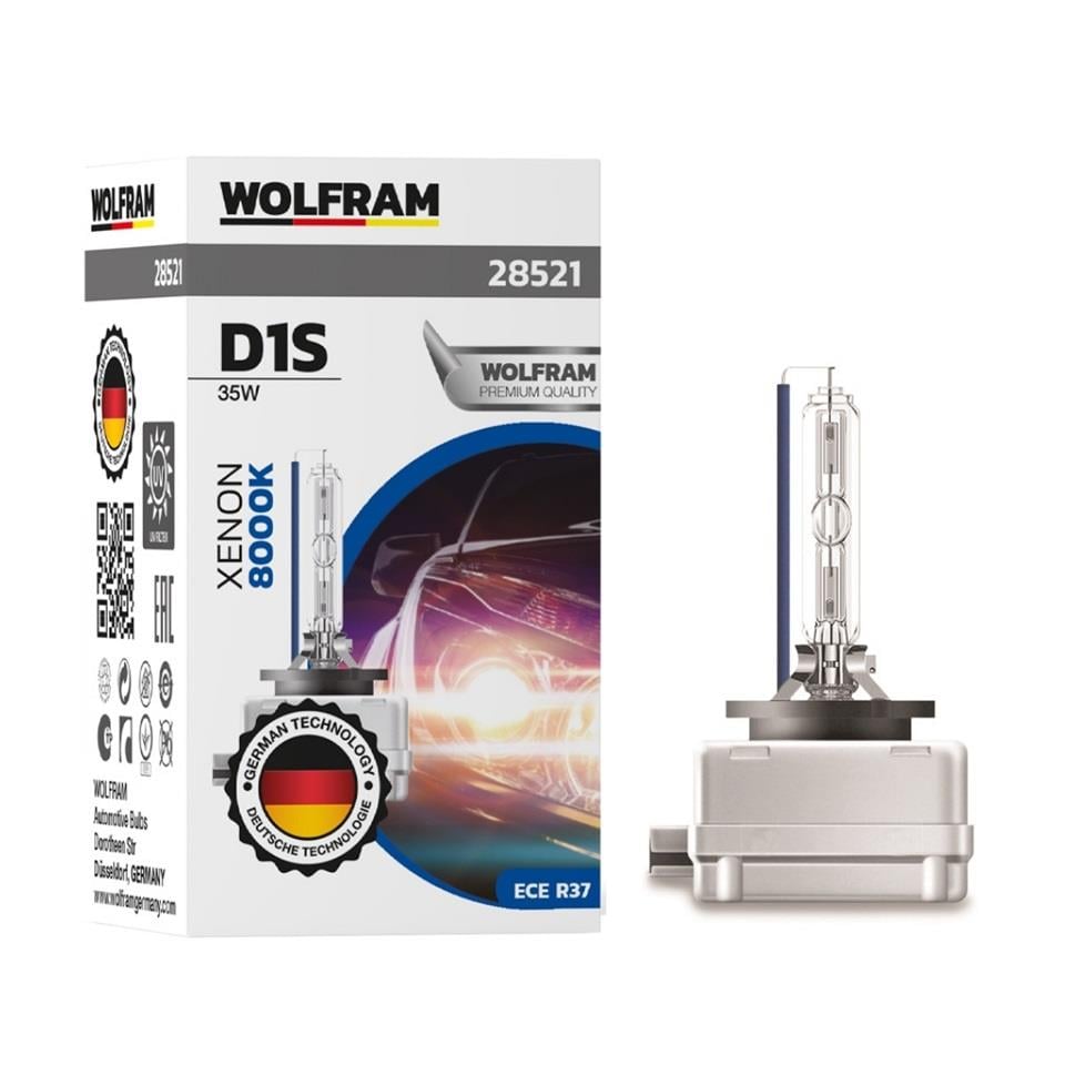 WOLFRAM 12V-85V XENON AMPUL D1S 35W 8000K GERMANY