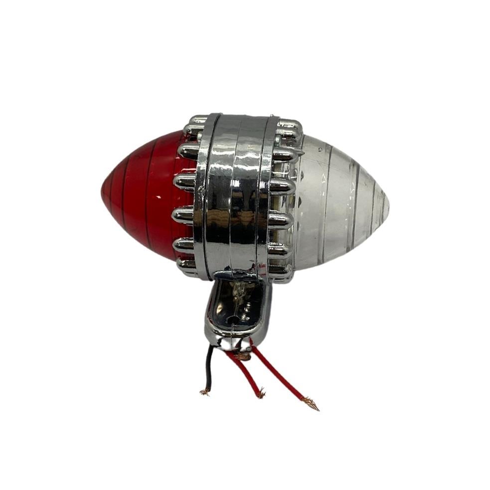 12V-24V TAKOZ LAMBASI KIRMIZI-BEYAZ (KROM) (LEDLİ)