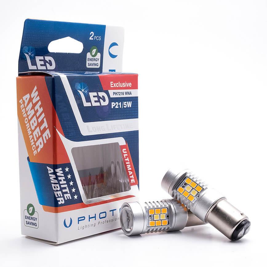 PHOTON 12V 1016 AMPUL (28 LEDLİ) SARI/BEYAZ (MERCEKLİ) (2 AD)