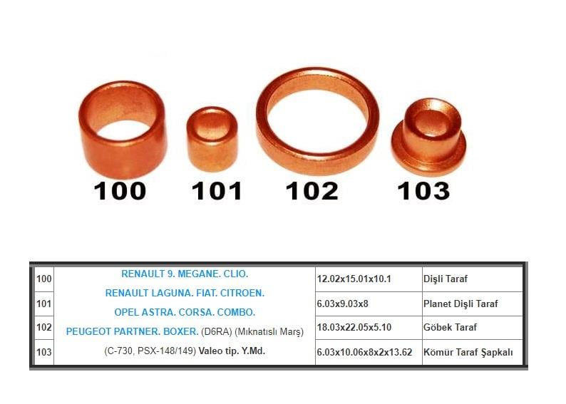 MARŞ BURCU VALEO TİPİ OPEL ASTRA/COMBO/CORSA-PEUGEOT BOXER/PARTNER-RENAULT CLIO/MEGANE/R9 (4 AD)