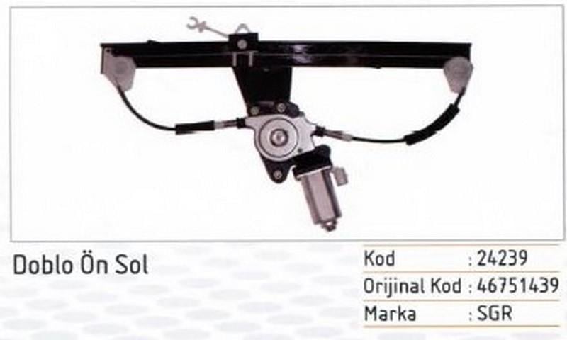 CAM MEKANİZMASI ÖN (MOTORLU) SAĞ FIAT DOBLO 2002-2011