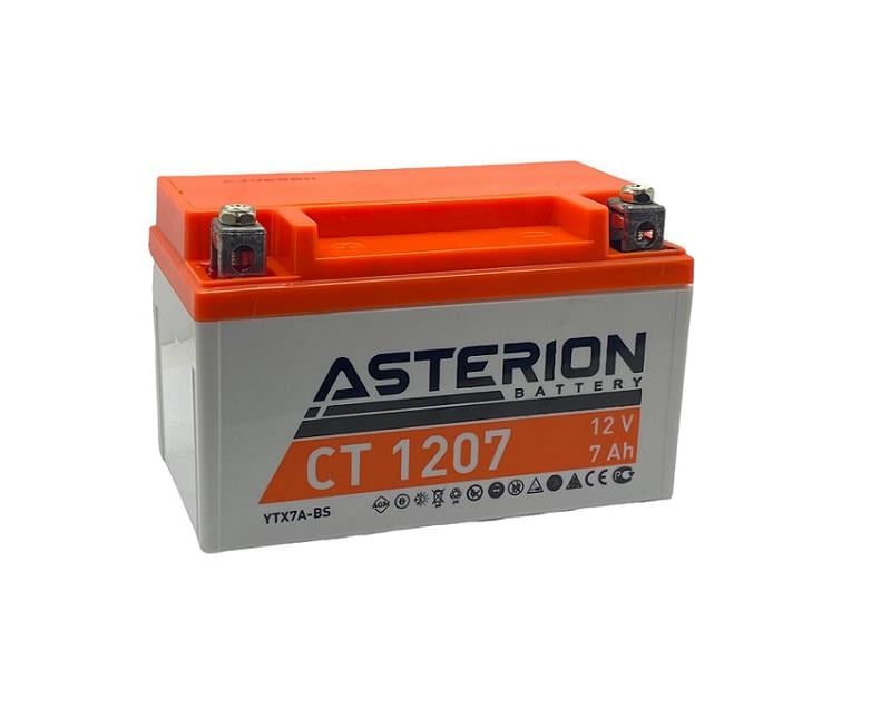 ASTERION 12V 7 AH MOTOSİKLET AKÜSÜ 105 A (150*86*94) (YTX7A-BS) (TERS) (AGM)