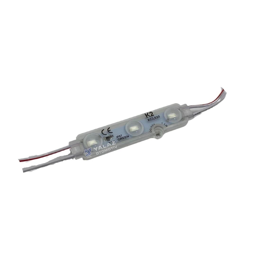 12V PARMAK LAMBA 3-LEDLİ KABLOLU (GÜN IŞIĞI) (15*75 MM)