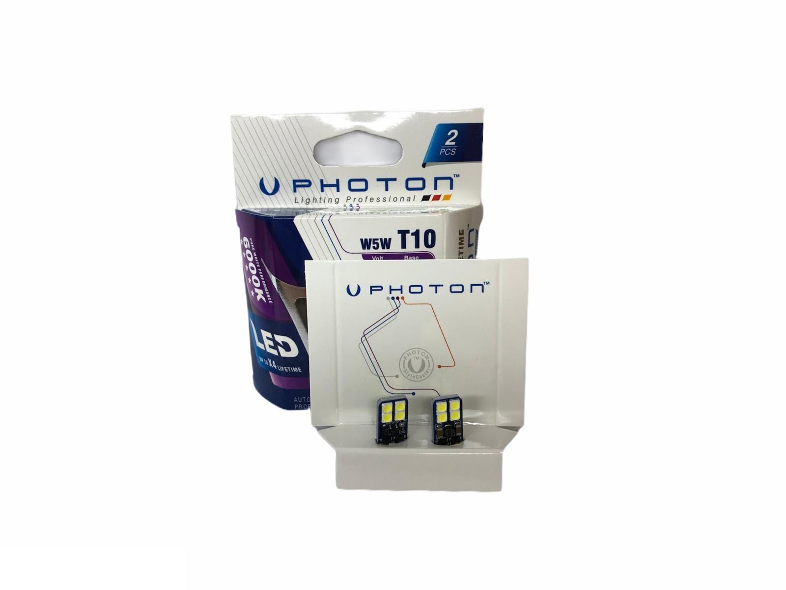 PHOTON 12V DİPSİZ AMPUL T10 (8 LEDLİ) BEYAZ 6000K CANBUS (2 AD)