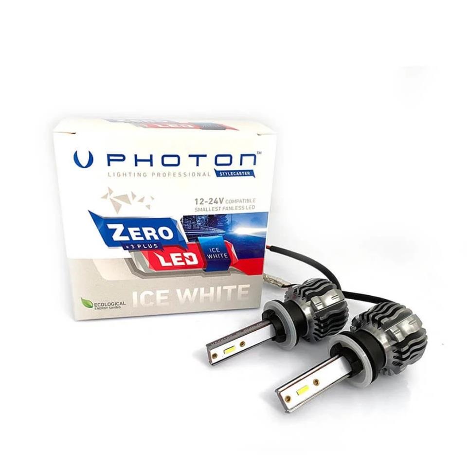 PHOTON 12V-24V H27 CSP LED XENON FAR AMPUL SETİ 6000K 8000 LÜMEN FANSIZ