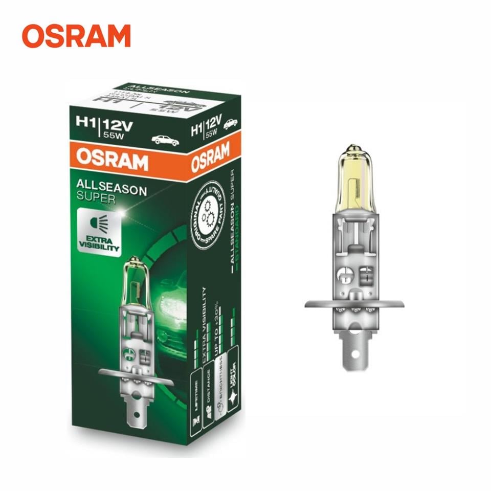 OSRAM 12V H1 AMPUL 55W +%30 PARLAK IŞIK (COLORMATIC) (4 MEVSİM)