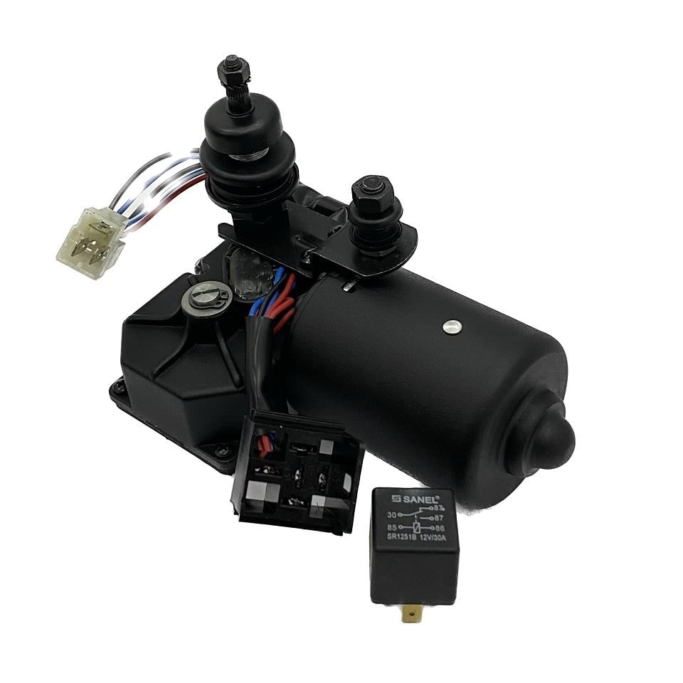 BAŞKURT 12V SİLECEK MOTORU TEK MİLLİ 90° KABİN (RÖLELİ)