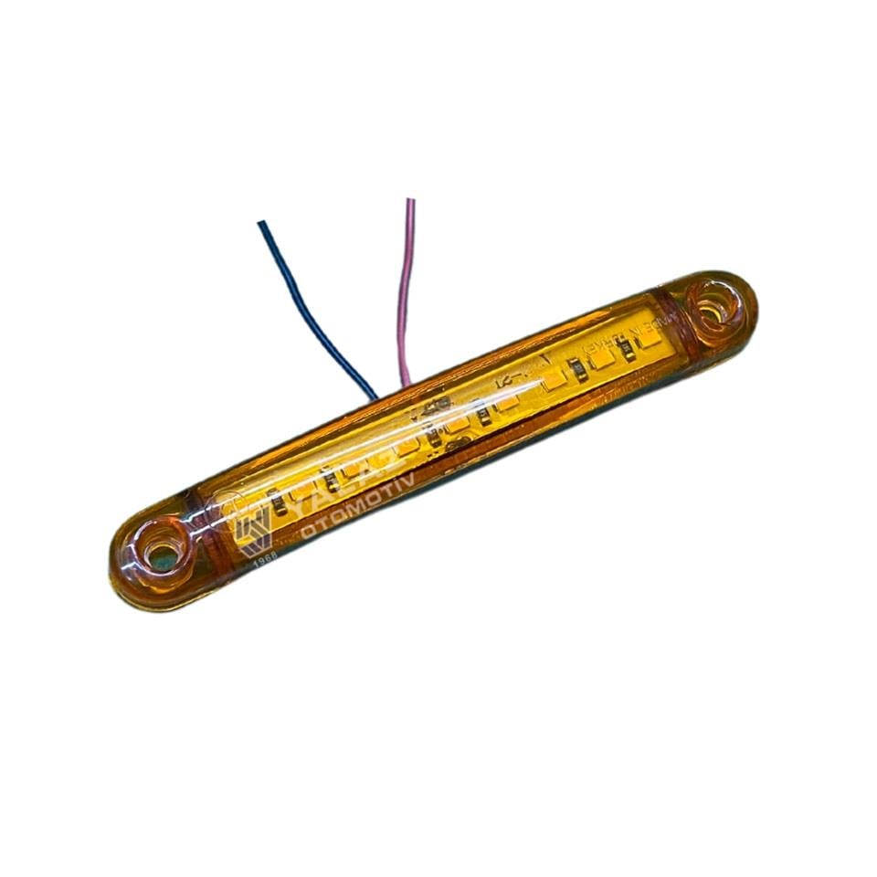 12V-24V PARMAK LAMBA 9-LEDLİ SARI (103*10 MM)