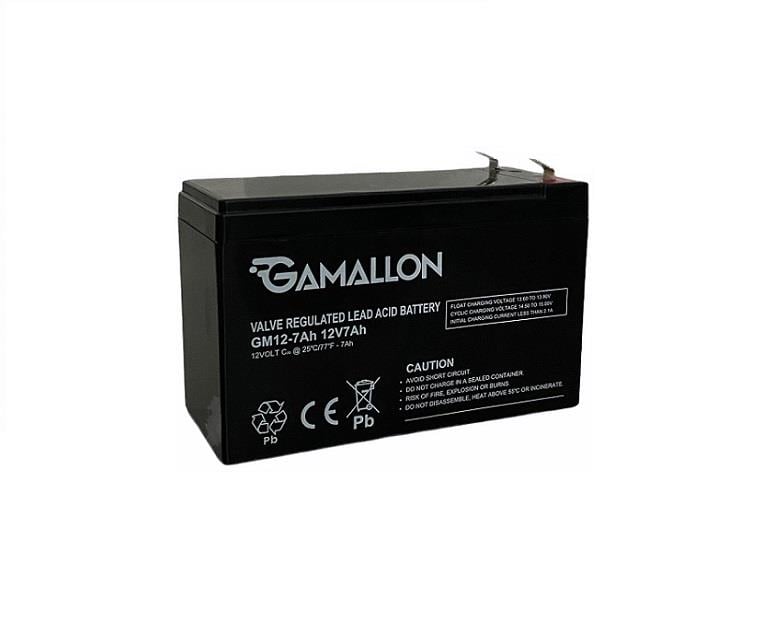 GAMALLON 12V 7 AH AKÜ KURU TİP (BÜYÜK FİŞLİ) (151*65*94) (2.1 KG)
