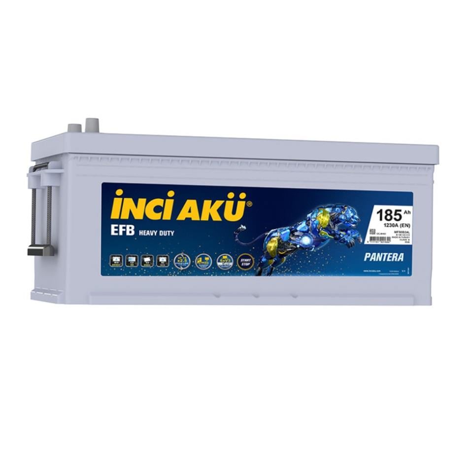İNCİ 12V 185 AH AKÜ EFB PANTERA 1230 A (EN) (513*223*220)
