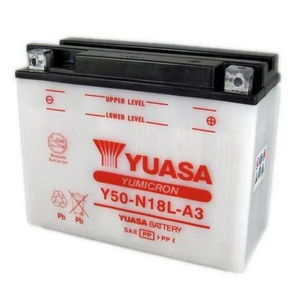 YUASA 12V 20 AH MOTOSİKLET AKÜSÜ 260 A (EN) (206*91*166) (Y50-N18L-A3)