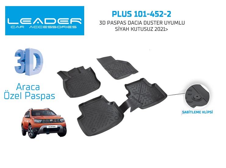 3D ARAÇ PASPASI (SİYAH) (4 PARÇA) DACIA DUSTER 2021 >