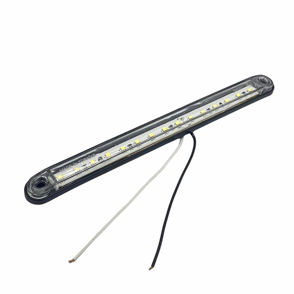12V-24V PARMAK LAMBA 15-LEDLİ BEYAZ (240*17 MM)