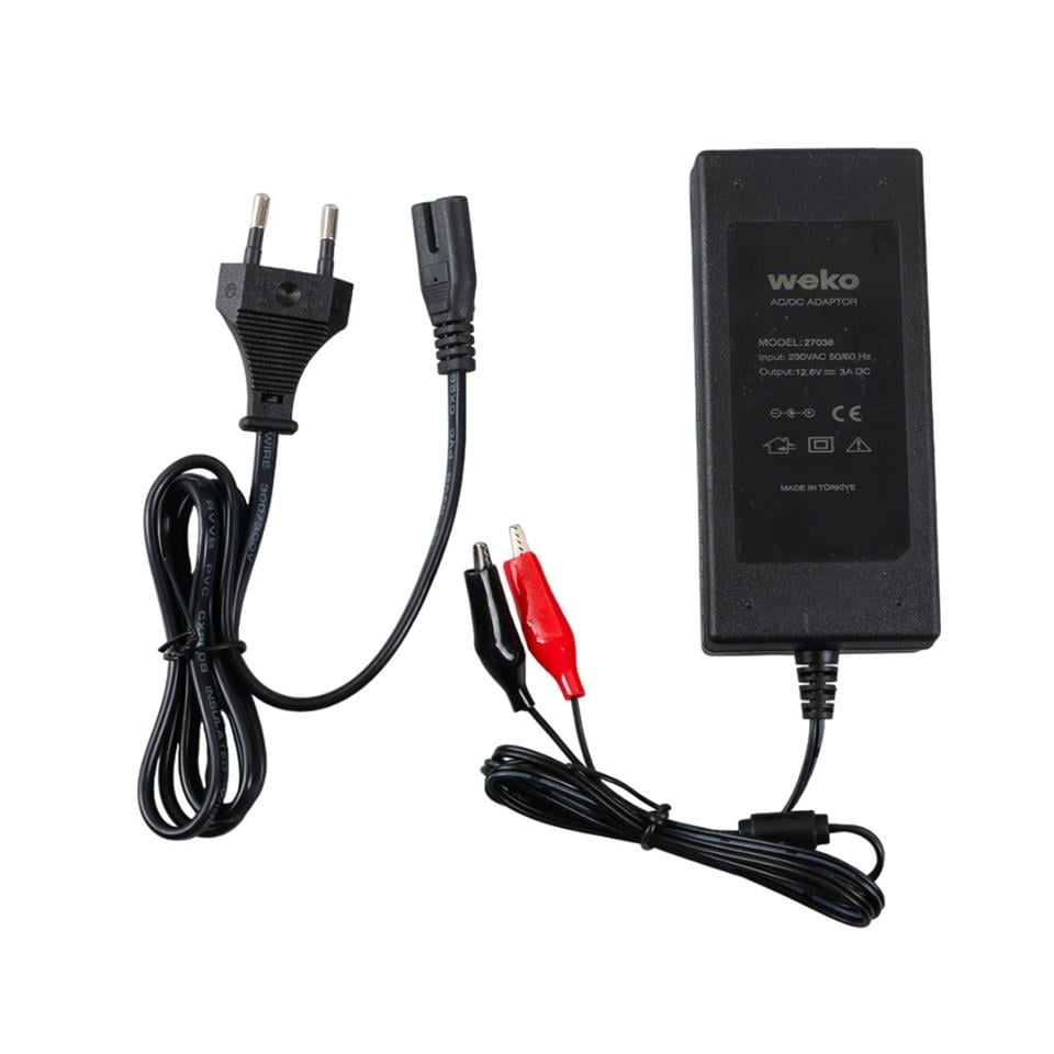 12.6V ŞARJ REDRESÖRÜ (AKÜ ŞARJ CİHAZI) (ADAPTÖRÜ) (3 A)