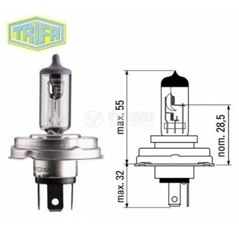 TRIFA 24V H4 AMPUL 75/70W 45T GERMANY