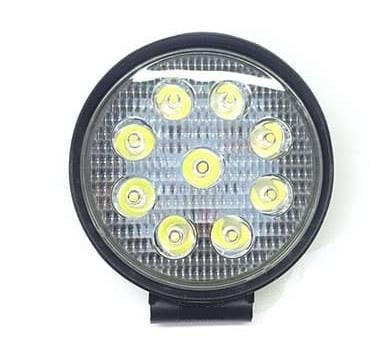 NORMA 9V-60V ÇALIŞMA LAMBASI YUVARLAK 27W (9 LEDLİ) (112 MM)