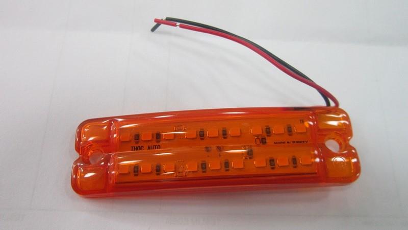 12V-24V PARMAK LAMBA 18-LEDLİ  SARI (100*30 MM) 