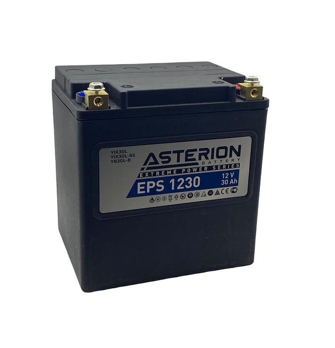 ASTERION 12V 30 AH MOTOSİKLET AKÜSÜ AGM SİYAH (168*126*175 MM) (YIX30L-BS)