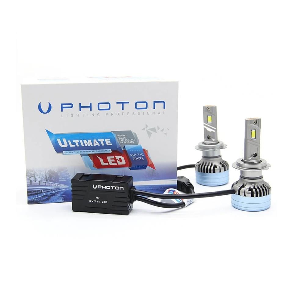 PHOTON 12V-24V H7 CSP LED XENON FAR AMPUL SETİ 6000K 7000 LÜMEN CANBUS