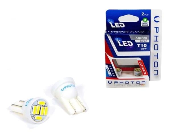 PHOTON 12V DİPSİZ AMPUL T10 (6 LEDLİ) BEYAZ 6000K (2 AD)