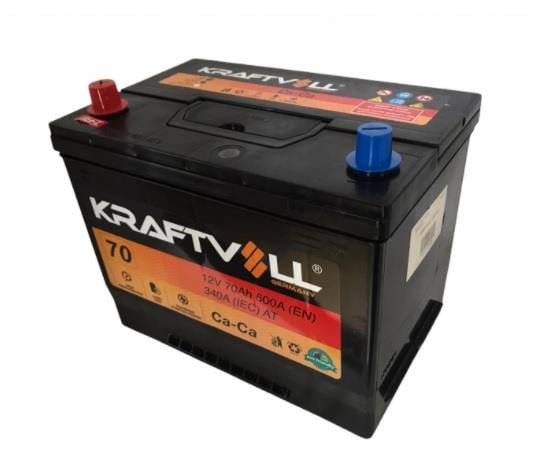 KRAFTVOLL 12V 70 AH AKÜ 600 A (EN) (260*173*225) (YÜKSEK TERS)