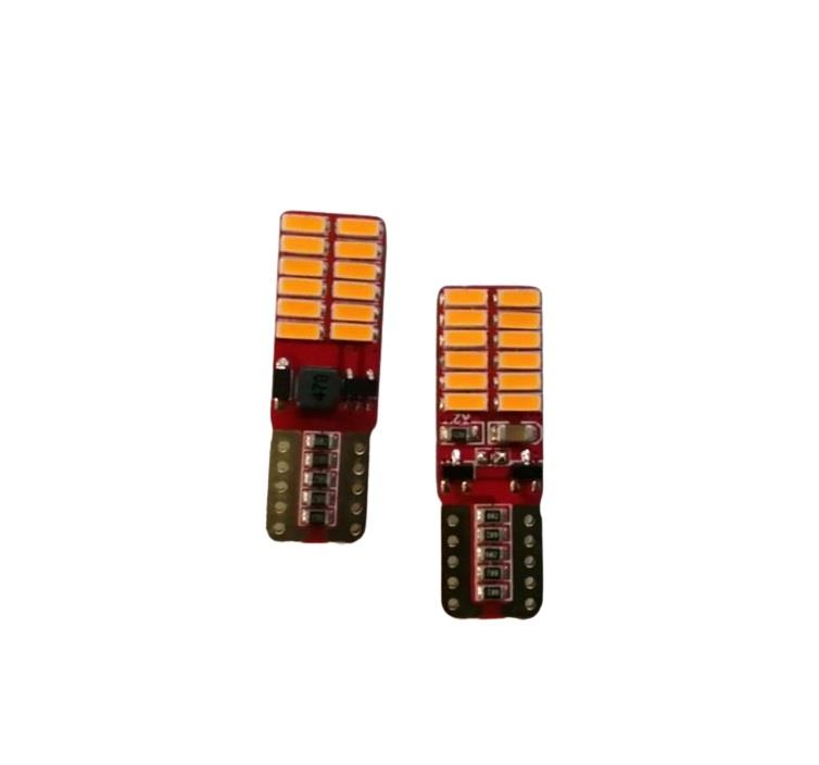 12V-24V DİPSİZ AMPUL T10 24 LEDLİ SARI CANBUS (2 AD)