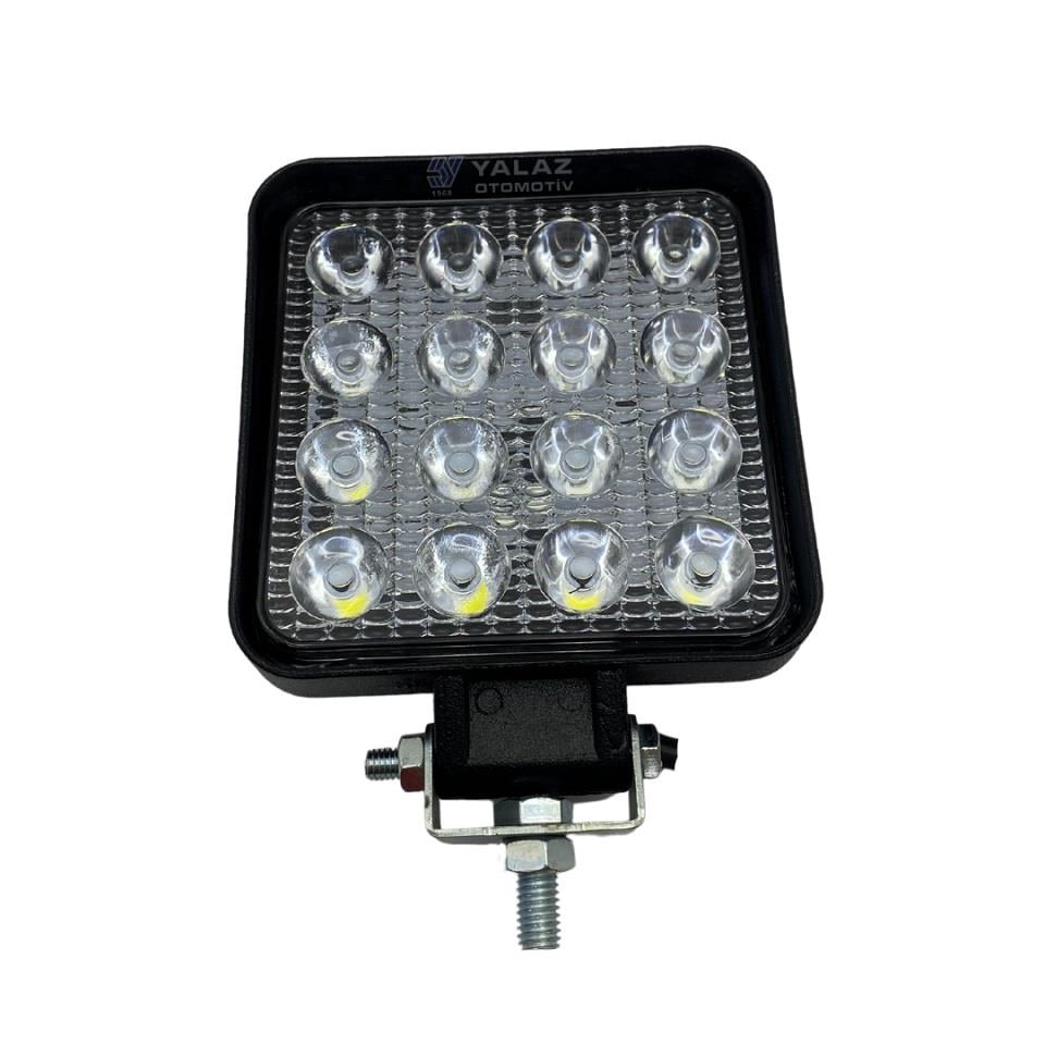 8V-110V ÇALIŞMA LAMBASI KARE (16 X 3W POWER LEDLİ) (108*108*28 MM) 