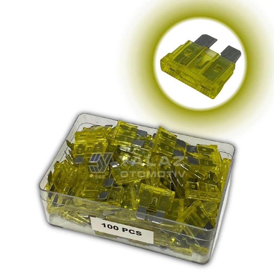 BIÇAK SİGORTA 20 A (100 ADET) (19*19 MM)