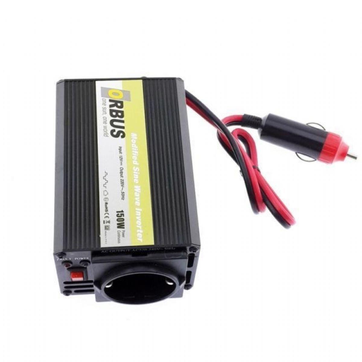ORBUS 12V DC > 230V AC İNVERTER 150W (MODİFİYE) (USB ÇIKIŞLI-ÇAKMAK FİŞLİ)