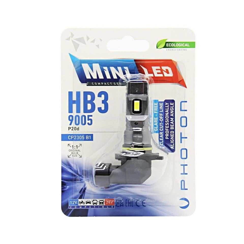 PHOTON 12V-24V HB3 9005 CSP LED XENON FAR AMPULU 6000K (1 AD)