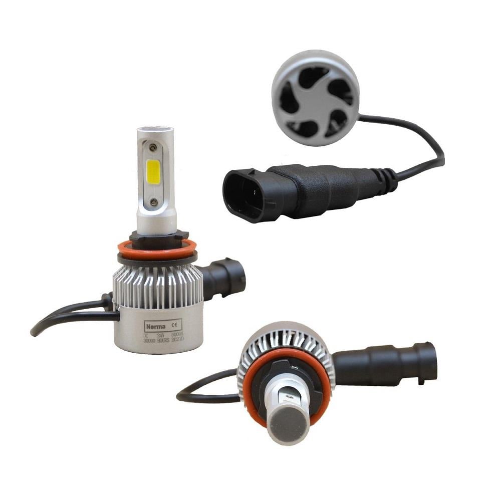 24V H11 COB LED XENON FAR AMPUL SETİ 6000K 8000 LÜMEN