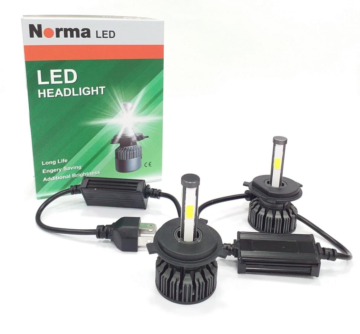 NORMA 9V-32V H4 COB LED XENON FAR AMPUL SETİ 4 ÇİPLİ 6000K 8000 LÜMEN CANBUS