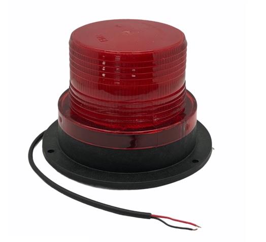 12V-24V ÇAKAR FLAŞ TEPE LAMBA LEDLİ KABLOLU KIRMIZI (90*130 MM)