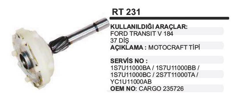 MARŞ REDÜKTÖR DİŞLİ MİLİ (PLANET) MOTORCRAFT FORD TRANSİT V184