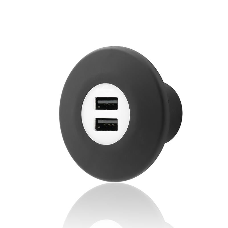 SANEL 12V-24V TELEFON ŞARJ CİHAZI (USB X 2) (1A X 2) (MAVİ LED IŞIK)