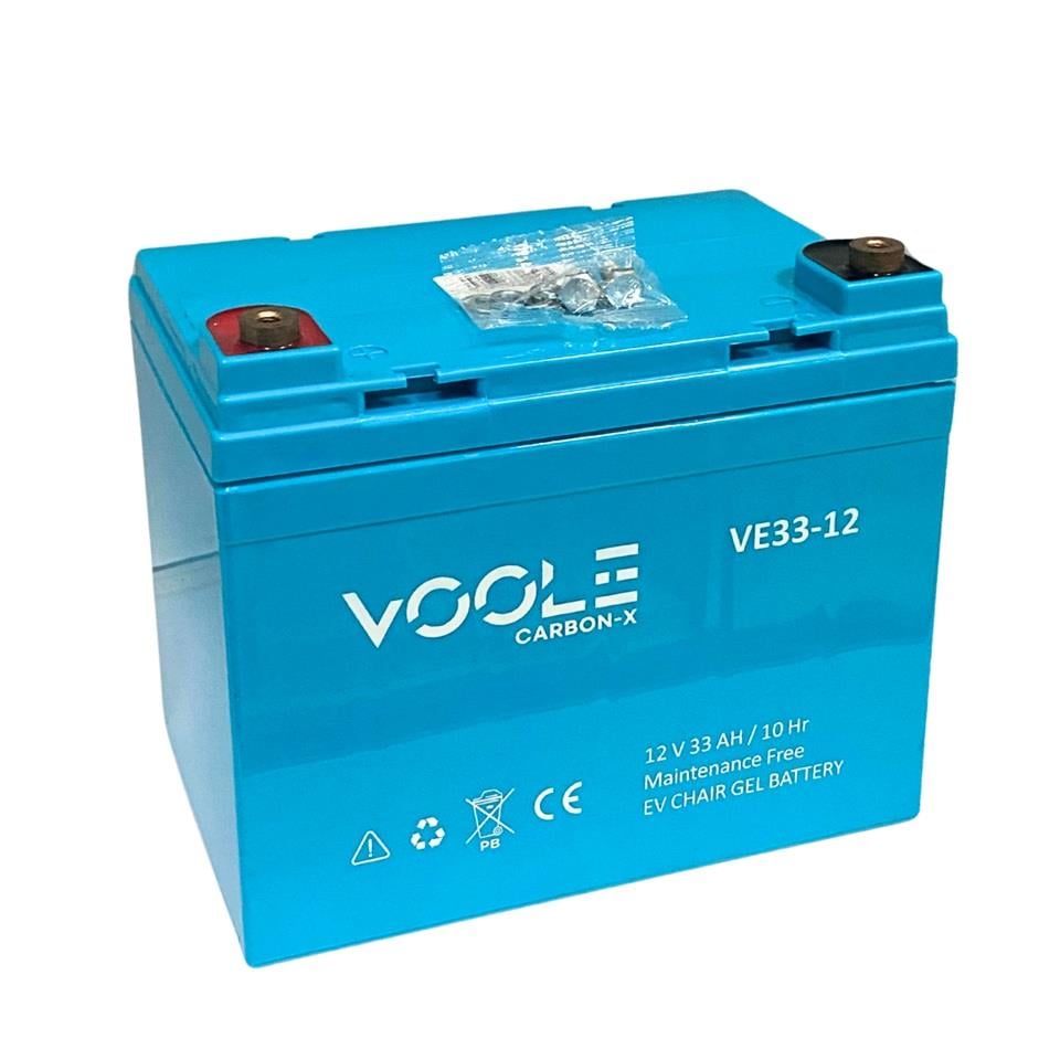VOOLE 12V 33 AH ENGELLİ ARAÇ AKÜSÜ JEL CARBON-X EV CHAIR GEL BATTERY (195*130*70) (9 KG)