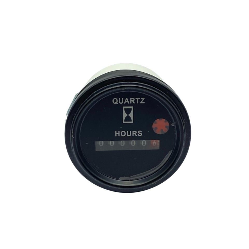 6V-80V MOTOR ÇALIŞMA SAATİ 52 MM SİYAH