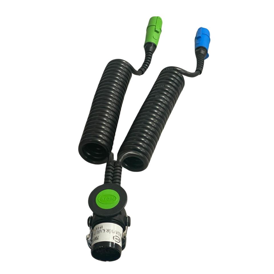 AYDIN TIR DORSE ELEKTRİK KABLOSU 7'Lİ X 2 (3'LÜ) (ADAPTÖR) (15 KABLOLU) (4.5 MT) PLS 