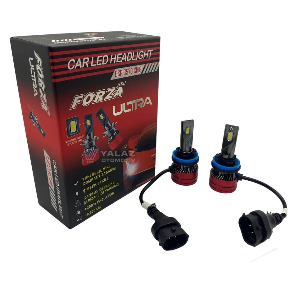 12V-24V H11 CSP LED XENON FAR AMPUL SETİ +%200 FAZLA IŞIK 6500K 10000 LÜMEN