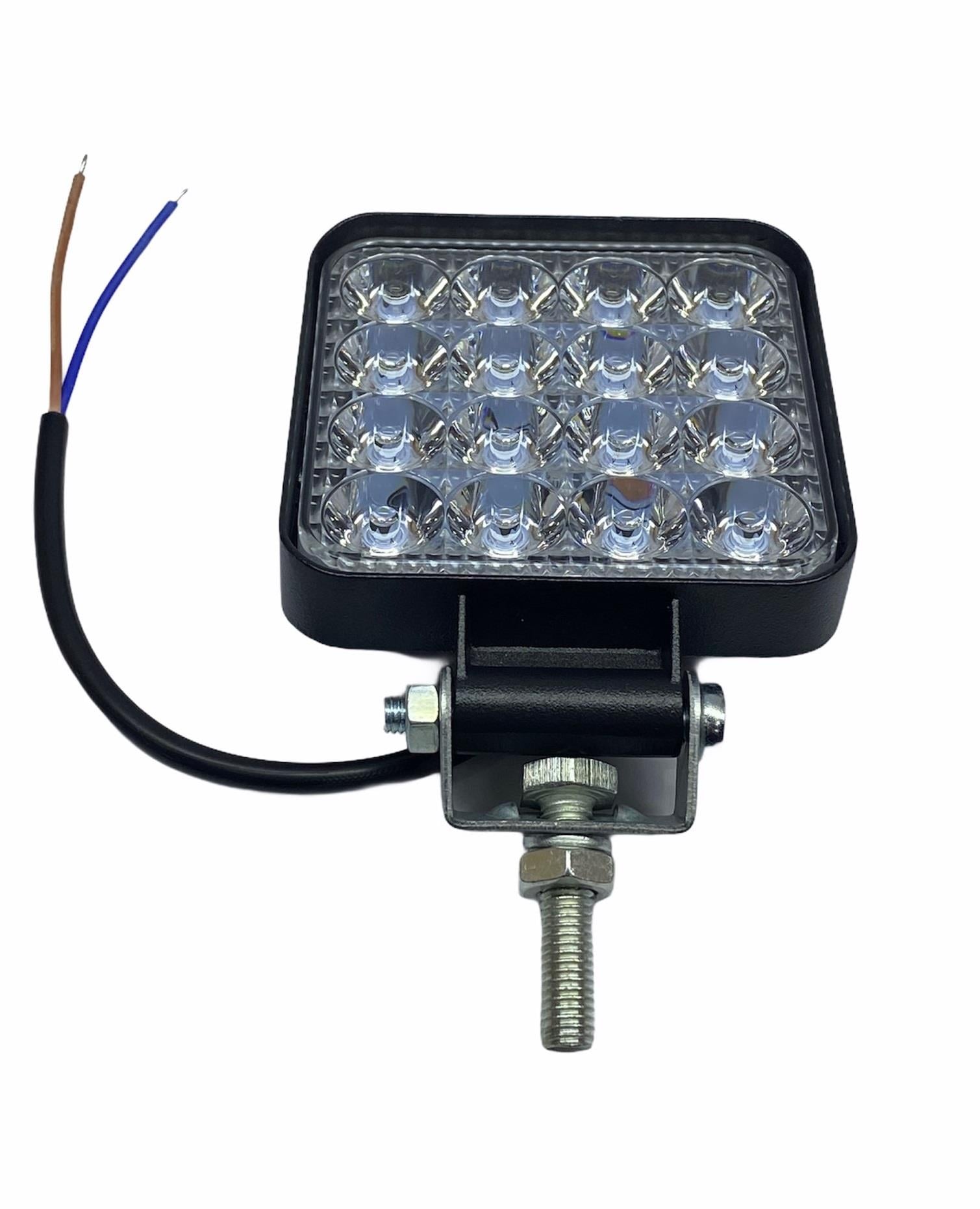 10V-80V ÇALIŞMA LAMBASI MİNİ KARE (16 X 3W POWER LEDLİ) (85*85 MM)