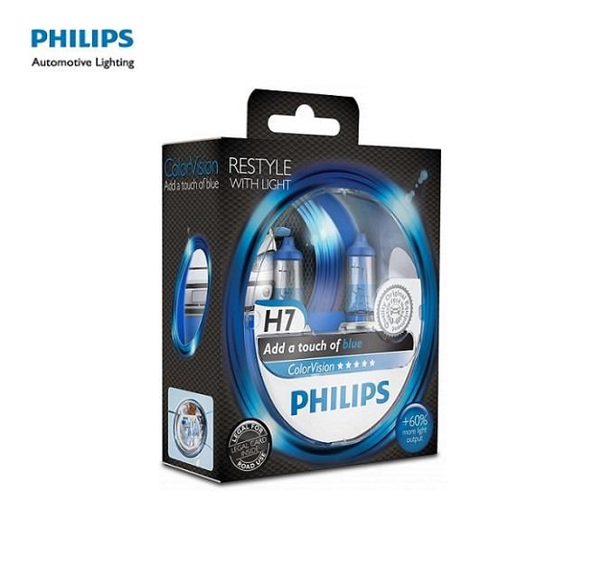 PHILIPS 12V H7 AMPUL 55W COLOR VISION +%60 FAZLA IŞIK MAVİ (2 AD)