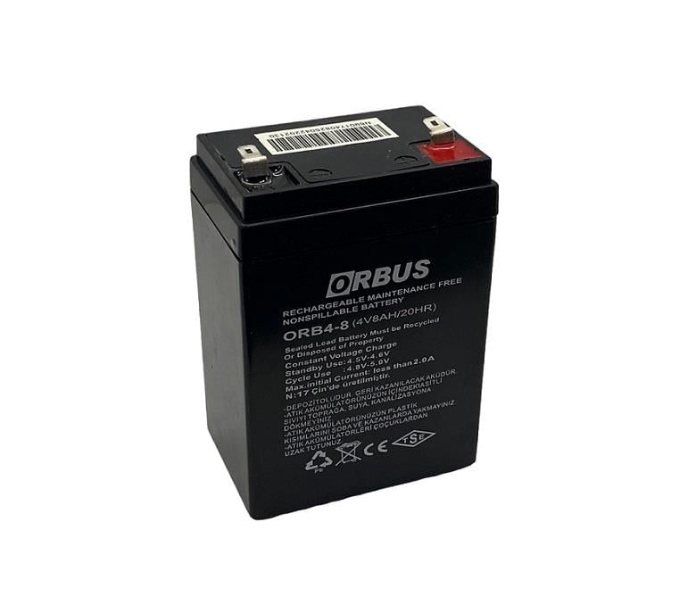 ORBUS 4V 8 AH AKÜ KURU TİP (48*70*101) (0,66 KG) TSE'Lİ