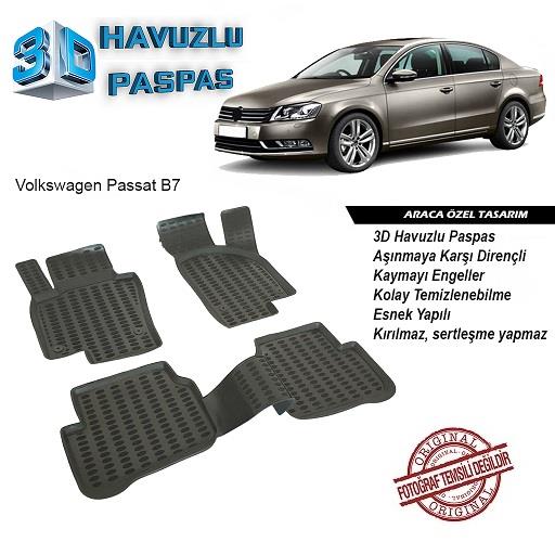 3D ARAÇ PASPASI (SİYAH) (4 PARÇA) VW PASSAT 2011-2014 